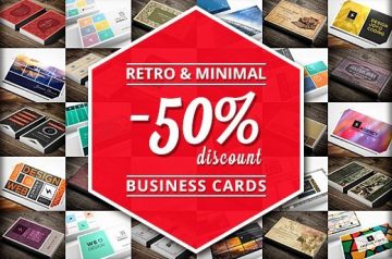 Minimal Business Card Templates & Retro cards in PSD Format
