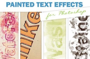 4 Easy to Use Painted Text Effects for Photoshop