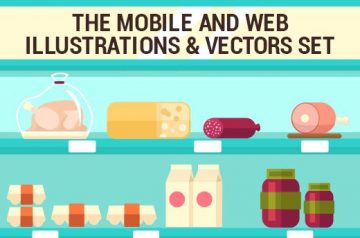 Web Illustrations & Vectors Set - only $5