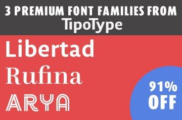 Premium Font Families from TipoType - Only $29
