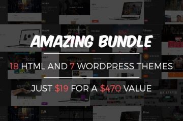 Amazing Bundle with 18 HTML and 7 WP Themes - Only $19