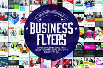 100 Business Flyer Templates with a Commercial License - Only $23