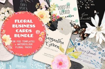 Floral Business Cards Bundle & Bonus - Only $20