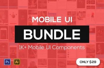 Mobile UI Bundle with 1000+ Components - Only $29