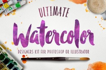 The Ultimate Watercolor Kit for Photoshop or Illustrator - Only $20
