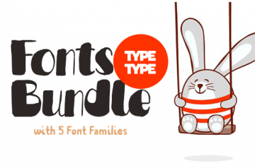 Artistic Fonts Bundle with 5 Font Families - Only $24