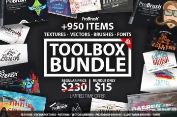 ProBrush Toolbox Bundle with 950+ Items - Only $15