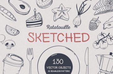 Delicious Scenes with Over 130 Hand-Drawn Vector Elements