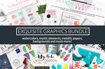 Versatile Graphics Bundle with Hundreds of Vibrant Resources