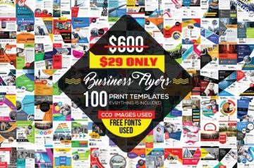 100 Business Flyer Templates with a Commercial License - Only $29