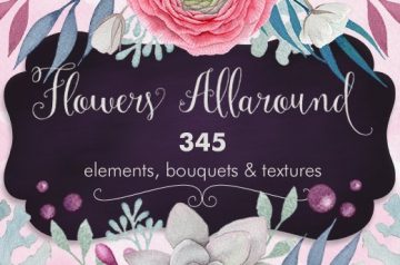 Stunning Flowers All Around Collection with 345 Elements