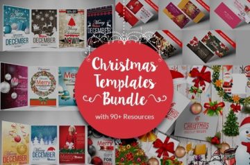 Christmas Template Bundle with 90+ Resources - Only $29