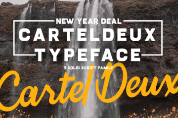 Bold Font Styles: Cartel Deux Font Family + Bonus - Only $29