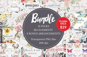 Watercolor sets - Blooming Watercolor Bundle