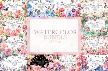 Watercolor Flowers Bundle - <del>Only $49</del> $19