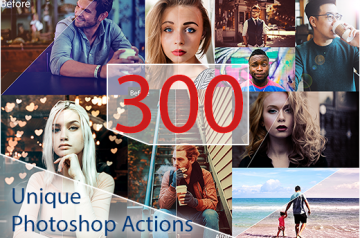 300 Unique Photoshop Actions - <del>Only $35</del> $25