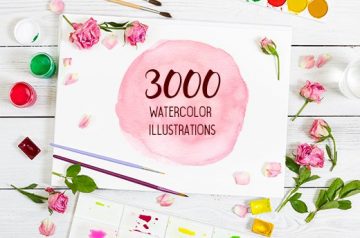 3000 Watercolor Illustrations - Only $39