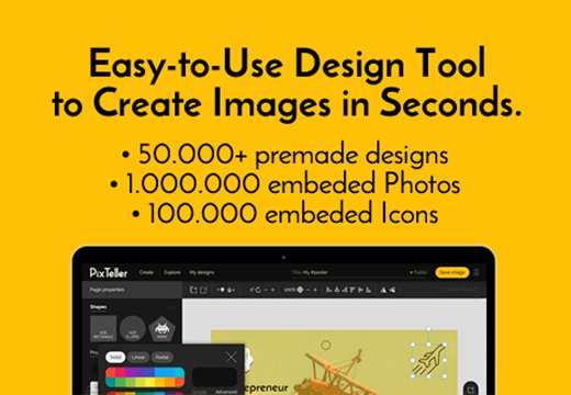 graphic design platform-pixteller