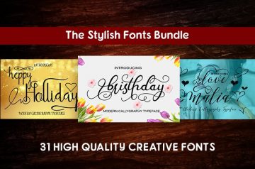 Stylish Fonts Bundle-31 Unique Stylish Fonts