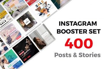 Instagram Booster Set: 400 Instagram Post And Stories Templates