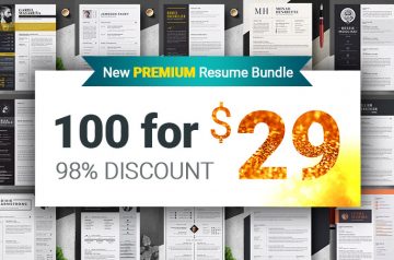 Premium Resume Bundle: 100 Resume Templates