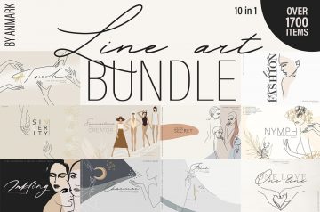 Abstract Line Art Bundle: Over 1700 Items