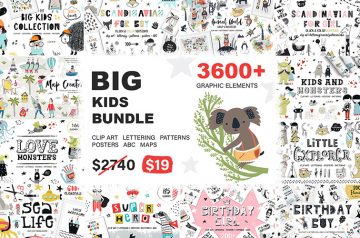 Big Kids Bundle - 3600+ Elements In 1