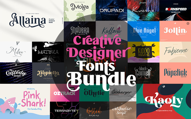 Creative designer fonts