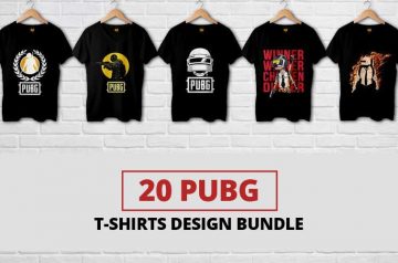 20 PUBG T-Shirt Design Bundle