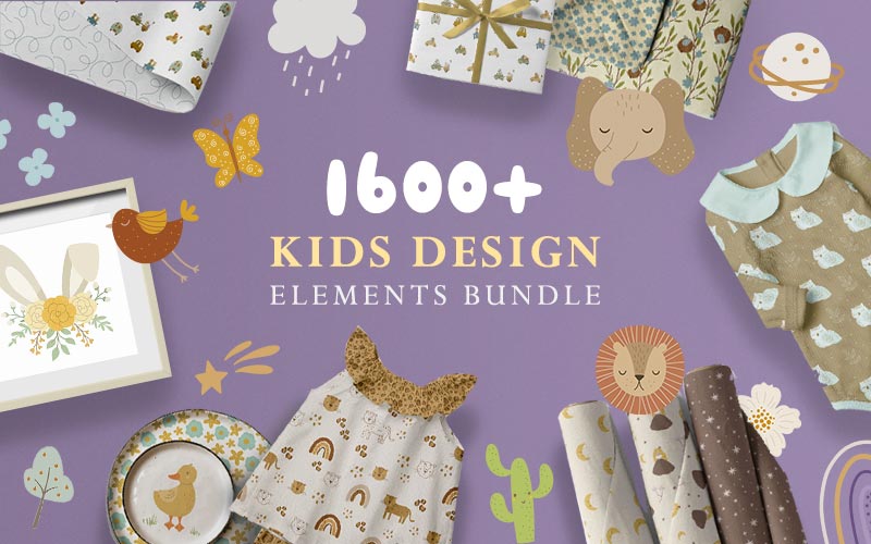 1600+ Kids Design Elements Bundle