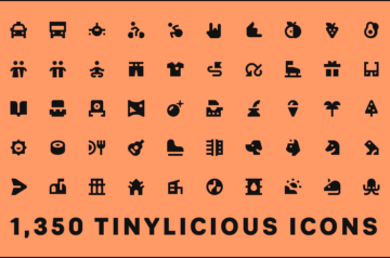 Tinylicious Icons - 1350 Glyph Icons Bundle