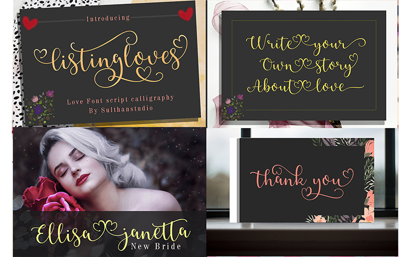 Best fonts in the love fonts bundle
